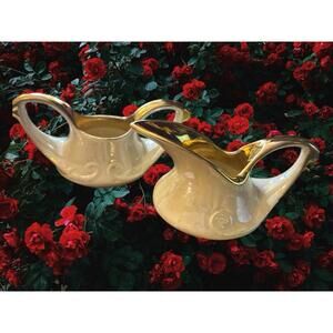 Pearl China Company Creamer and Sugar Set MCM 22K Gold Accents